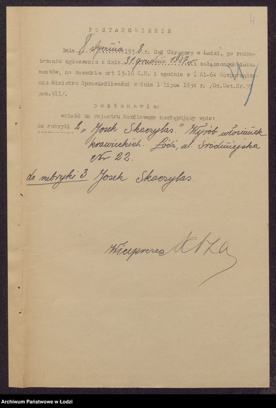 Obraz 6 z jednostki "Josek Skoczylas- wyrób włosianek krawieckich"