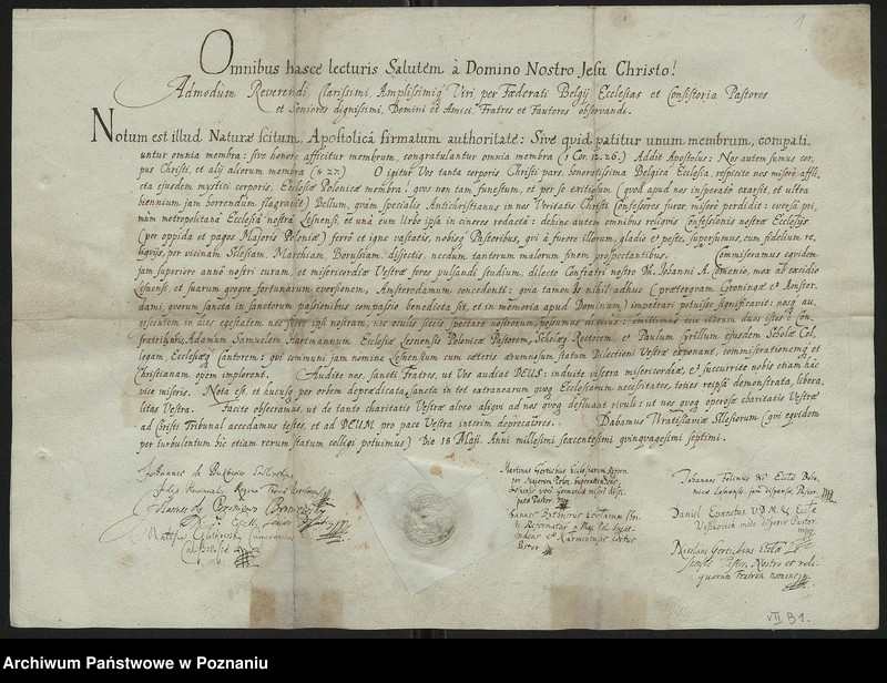 Obraz 1 z kolekcji "Dokumenty z Archiwum Państwowego w Poznaniu na Listach UNESCO111"