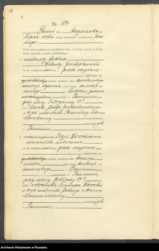 Obraz 18 z jednostki "Księga miejscowa małżeństw tom III [Rejestr główny małżeństw]"