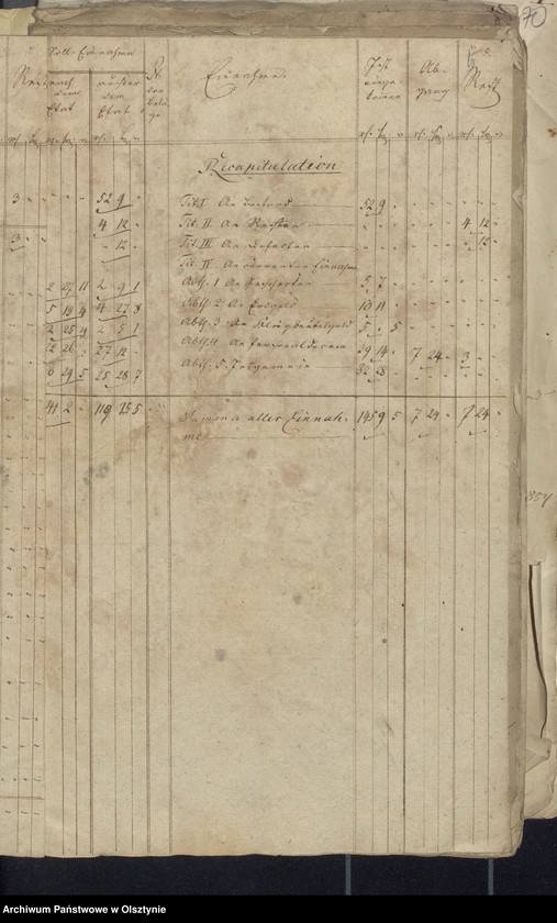 image.from.unit.number "Rechnung über die Einnahme und Ausgabe der evangelkischen Kirchenkasse zu Wartenburg"