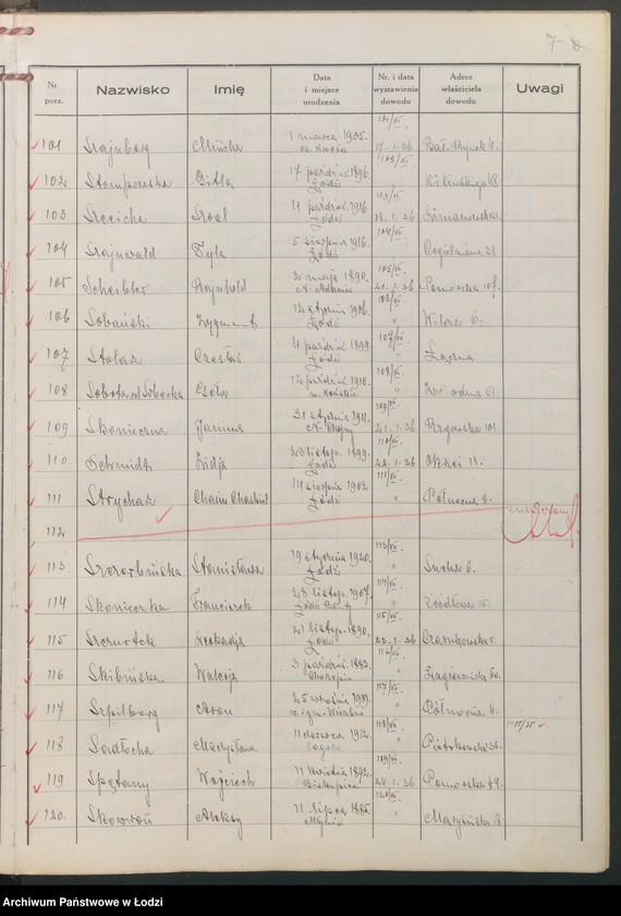 Obraz 9 z kolekcji "Podania o dowody osobiste [nr] 1201-1400 [- nazwiska na literę] S, [zespół nr 7]111"