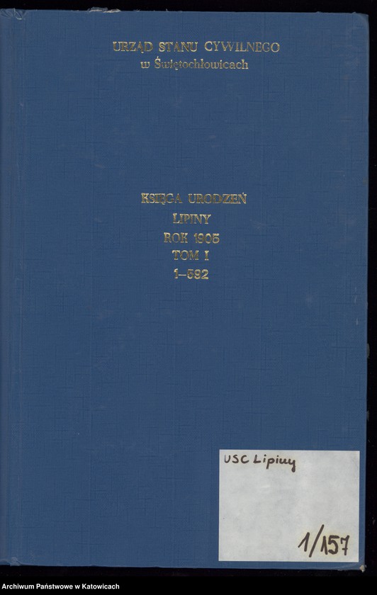 image.from.unit.number "Księga urodzeń T. I nr 1-592"