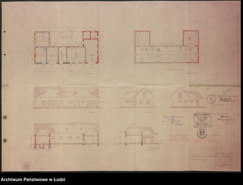 Obraz 2 z jednostki "Szkice budynków SS Unterführerschule przy ulicy Szczecińskiej w Łodzi"