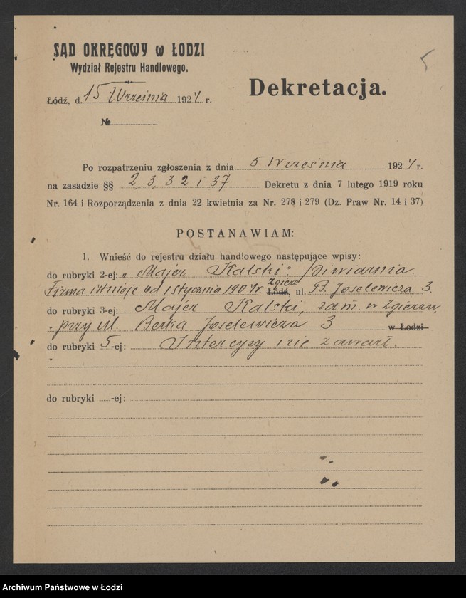 Obraz 7 z jednostki "Majer Kalski – piwiarnia – Zgierz"