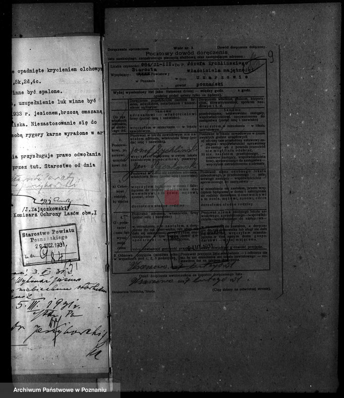 Obraz 13 z jednostki "Majętność leśna Uzarzewo powiat poznański"