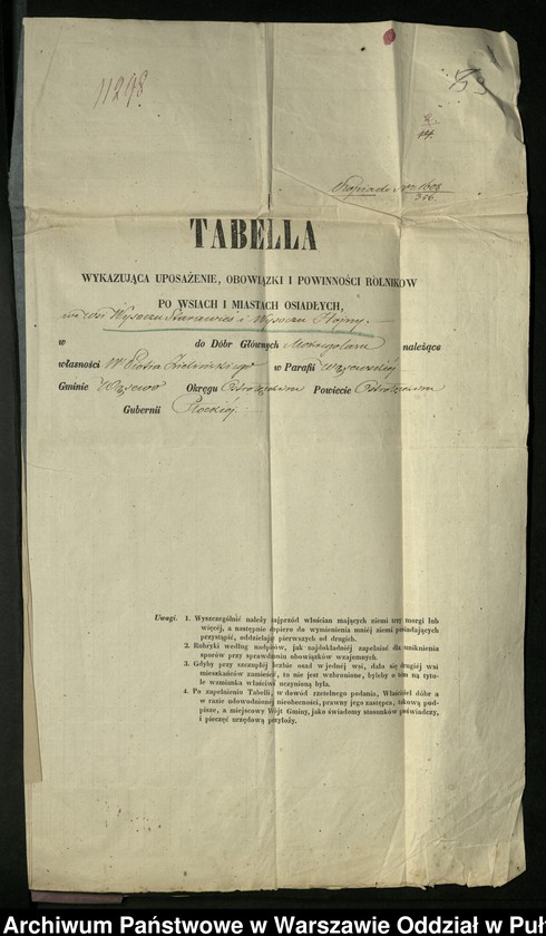 image.from.unit.number "O urządzaniu chłopów byłej rządowej wsi Sycze Stare, gm. Komorowo wchodzącej w skład prywatnej własności tejże nazwy podlegającej ziemianinowi Stanisławowi Przyjemskiemu"