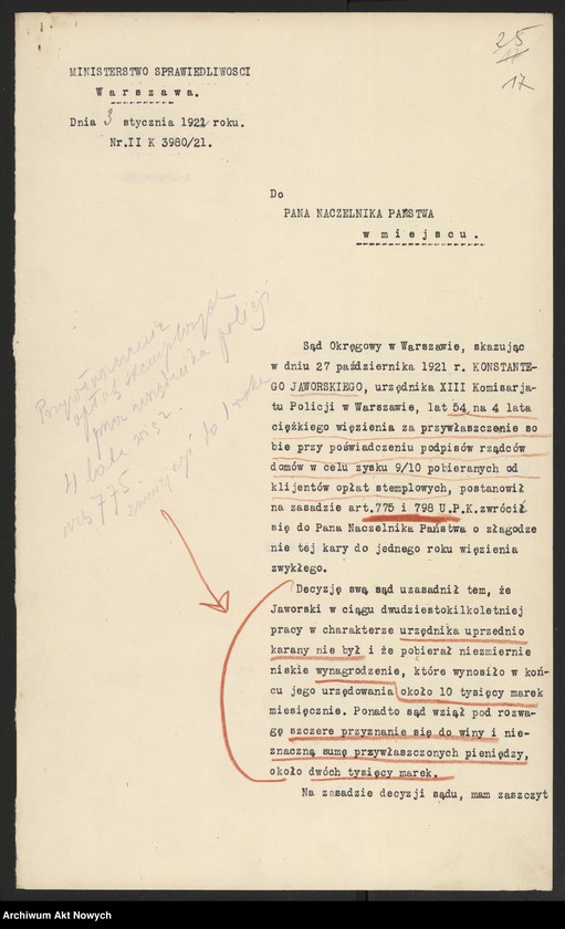 image.from.unit.number "Ułaskawienia z b. Kongresówki - uwzględnione, dotyczące: gorzelnictwa, kradzieży, usuwania sublokatorów, pobicia, zabójstw, przemytu, łapownictwa, fałszerstwa"