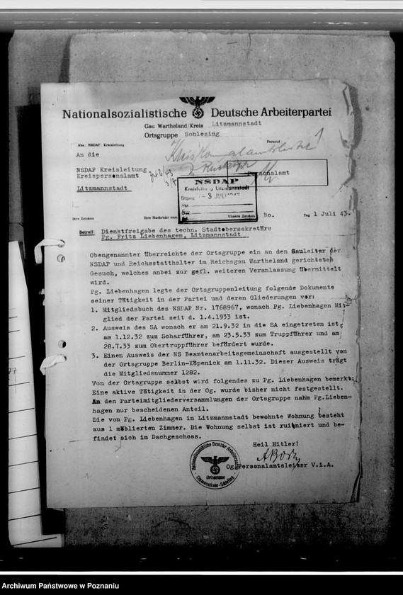 Obraz 5 z jednostki "Leibentragen, Fritz - Stadtobersekretär"