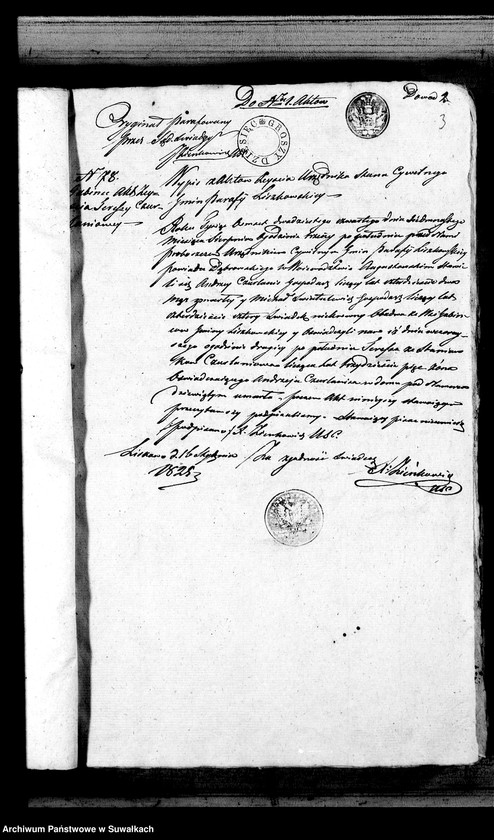 Obraz 5 z jednostki "Liszkowie dowody do aktów ślubnych urzędnika stanu cywilnego z całego roku 1825"