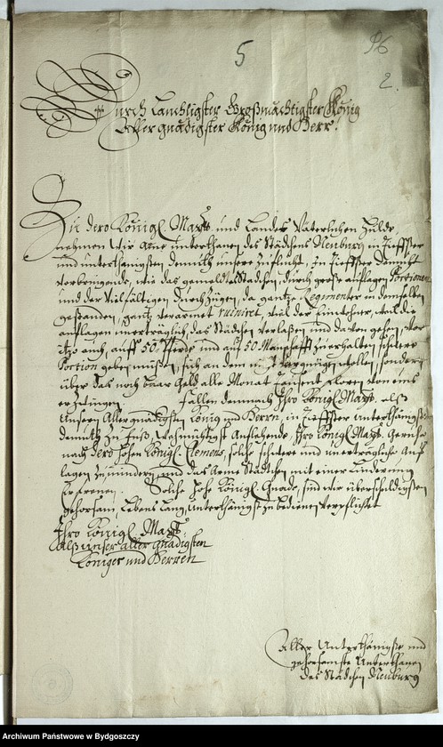 image.from.unit.number "Eingaben der Stadt Neuenburg an König u. Königin"