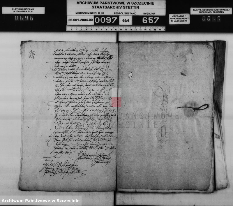 Obraz 18 z jednostki "Paul v. Glasenapp zu Pollnow und Manow / Martin v. Kleist zu Dargen: Bürgschaftsschuld [für Joachim v. Puttkamer zu Poberow]."