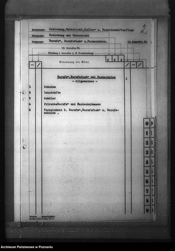 Obraz 6 z jednostki "Aktenplan der Berufs-, Berufsfach- und Fachschulen"