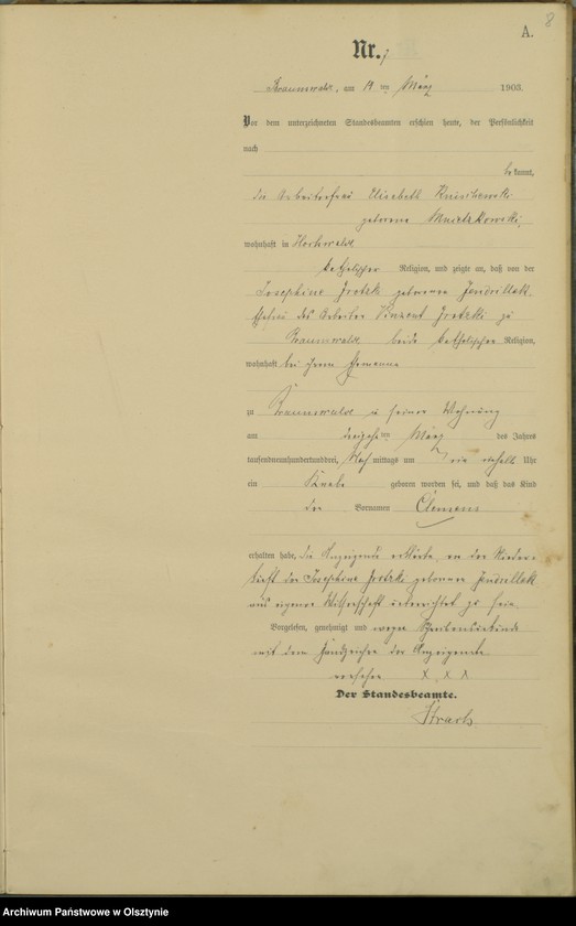 image.from.unit.number "Geburts-Haupt-Register Nr 1 - 71"