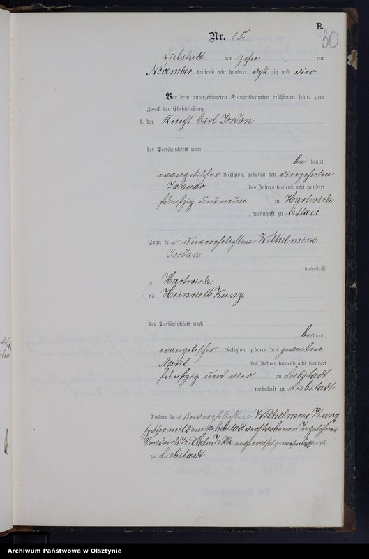 image.from.unit.number "Heiraths-Neben-Register Nr 1 - 20"