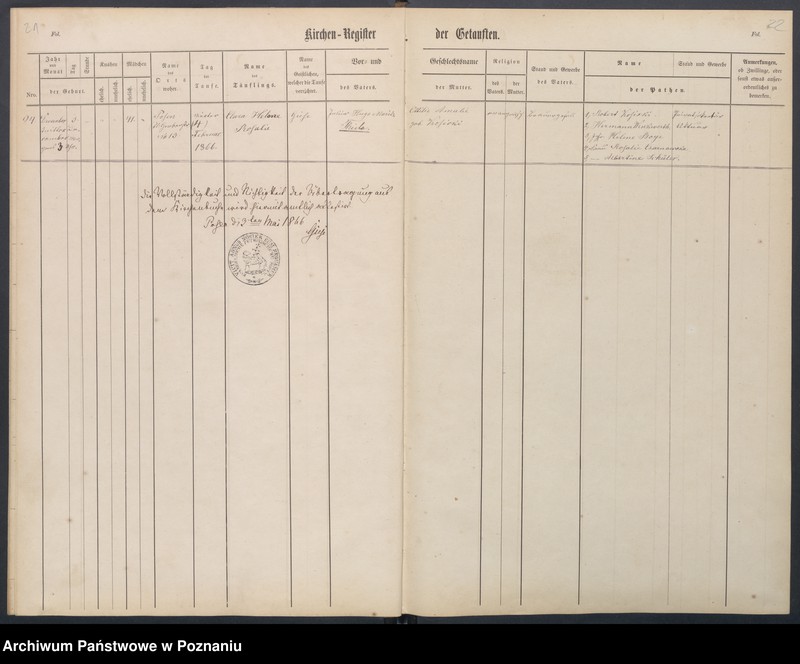 Obraz 14 z jednostki "[Akta urodzeń i chrztów, ślubów, zgonów]"