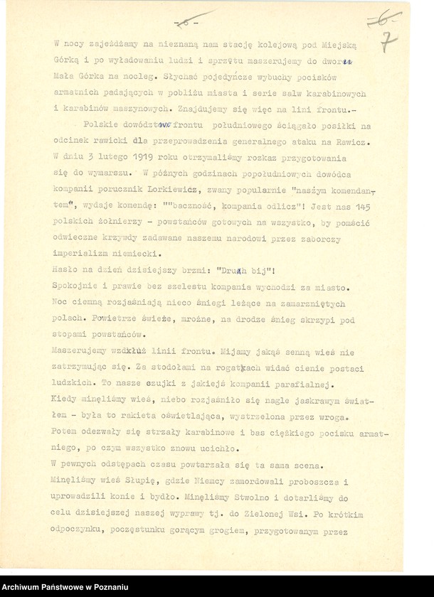 Obraz 20 z jednostki "Relacje i wspomnienia dotyczące powstania wielkopolskiego: 1. Krystynki, powiat Rawicz, województwo poznańskie, 2. Krotoszyn, powiat Krotoszyn, województwo poznańskie, 3. Krobia, powiat Gostyń, województwo poznańskie."