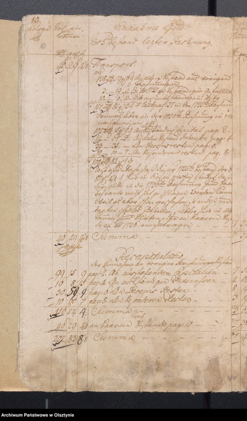 image.from.unit.number "Jahres Kirchen Rechnung der Passenheimschen Stadt Kirchen aller Einnahme und Ausgabe wie auch Bau-Rechnung"