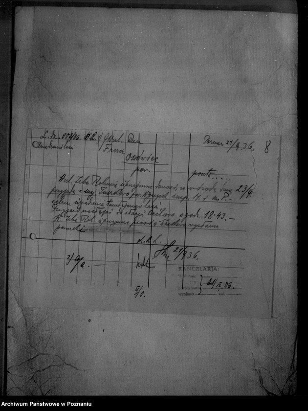 Obraz 12 z jednostki "/Majętność leśna/ Ossowiec/ powiat mogileński"