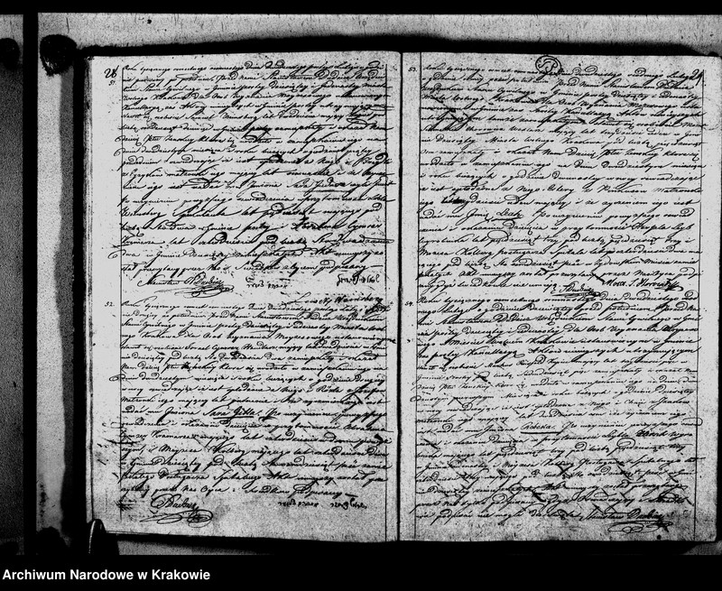 Obraz 16 z jednostki "Xięga I. Akt Stanu Cywilnego obeymująca Akta Urodzenia Przyznania Przysposobienia i Zeyścia Osob Wyznanania Moyzesowego w Gminie VI. X. i XI. M. W. Krakowa zamieszkałych na Rok 1818"