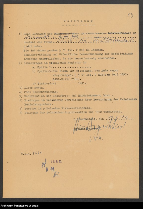 Obraz 15 z jednostki "Sienicki i Lewi- handel papierem i przędzą"