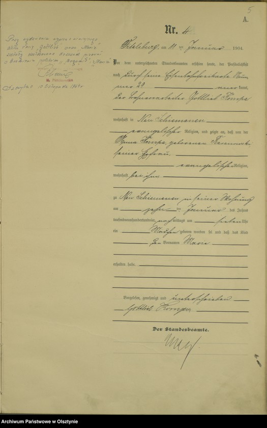 image.from.unit.number "Geburts-Haupt-Register Nr 1 - 71"