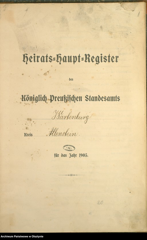 image.from.unit.number "Heiraths-Haupt-Register Nr 1 - 23"