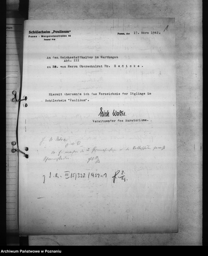 Obraz 5 z jednostki "Aufnahme der Schüler in die Oberschulen."