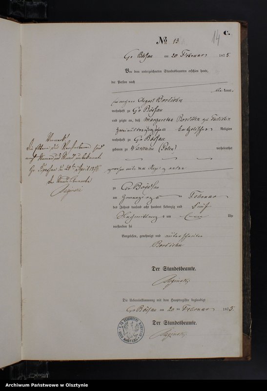image.from.unit.number "Sterbe-Neben-Register Nr 1 - 71"
