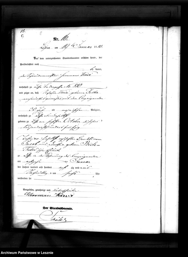 Obraz 20 z jednostki "[Księga zgonów - miasto]"