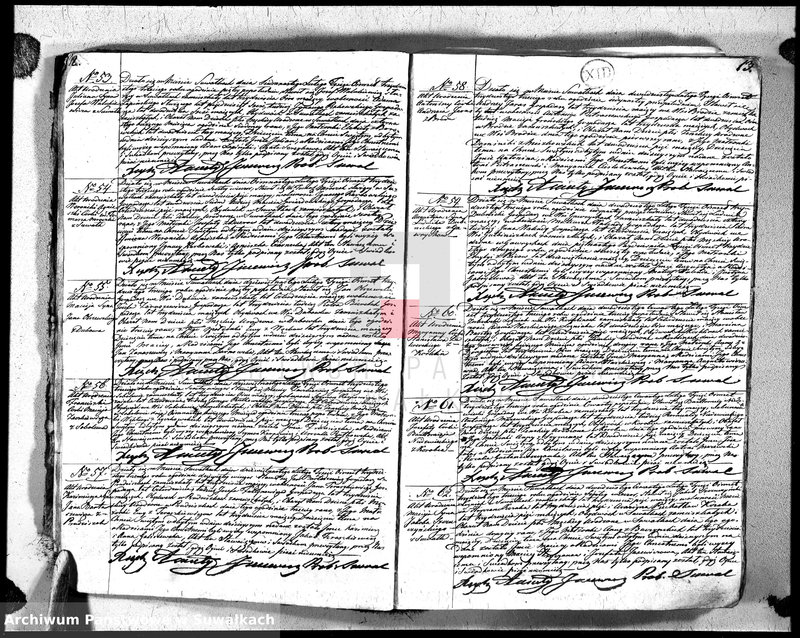 image.from.unit.number "Księga duplikat urodzonych, zaślubionych i zeszłych urzędnika stanu cywilnego, parafji suwalskiey na rok 1833"