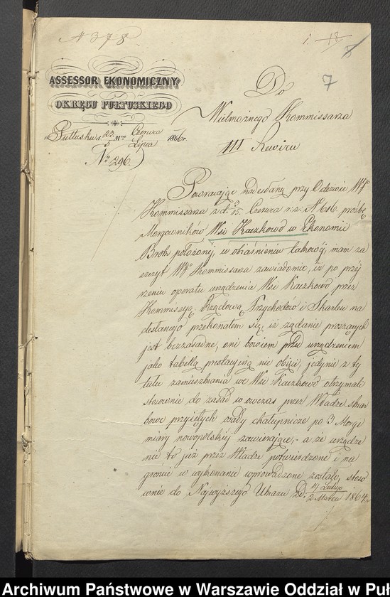 image.from.unit.number "O urządzaniu chłopów byłej rządowej własności Kaczkowo, wchodzących w skład byłej ekonomi Brok, gm.Orło"