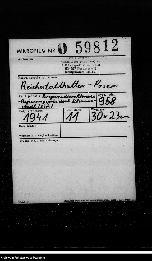 Obraz 2 z jednostki "Kriegsverdienstkreuze- Regierungspräsident Litzmannstadt (Łódź)"