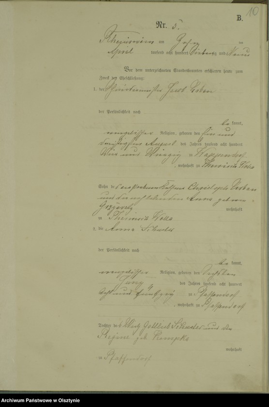 image.from.unit.number "Heiraths-Haupt-Register Nr 42"