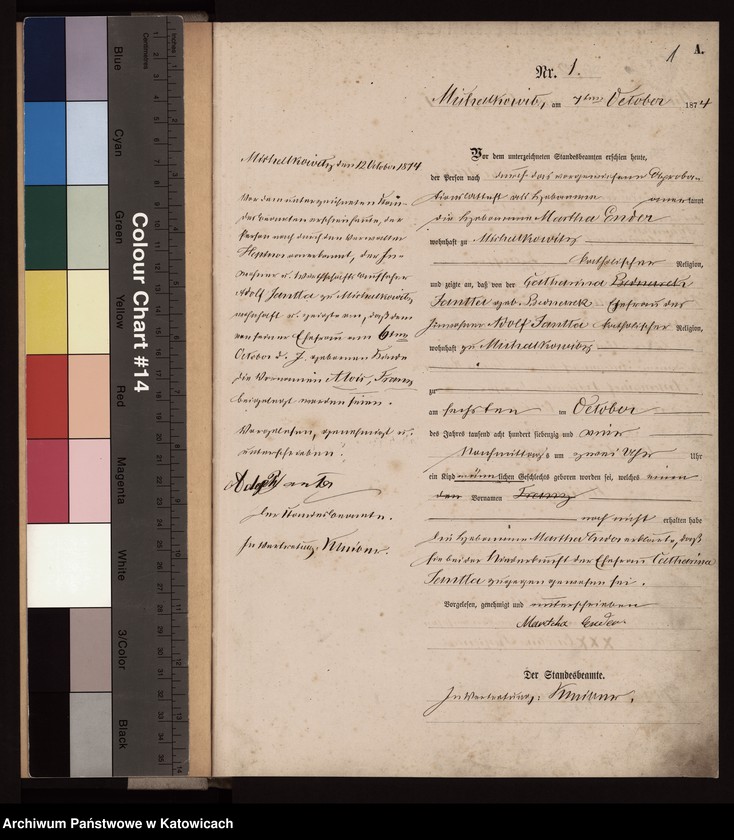 Obraz z jednostki "[Księga urodzeń za rok 1874, nr 1-35]"