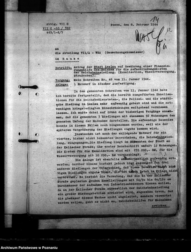 Obraz 18 z jednostki "Finanzierungshilfe. Antrag der Stadt Leslau (Włocławek)"