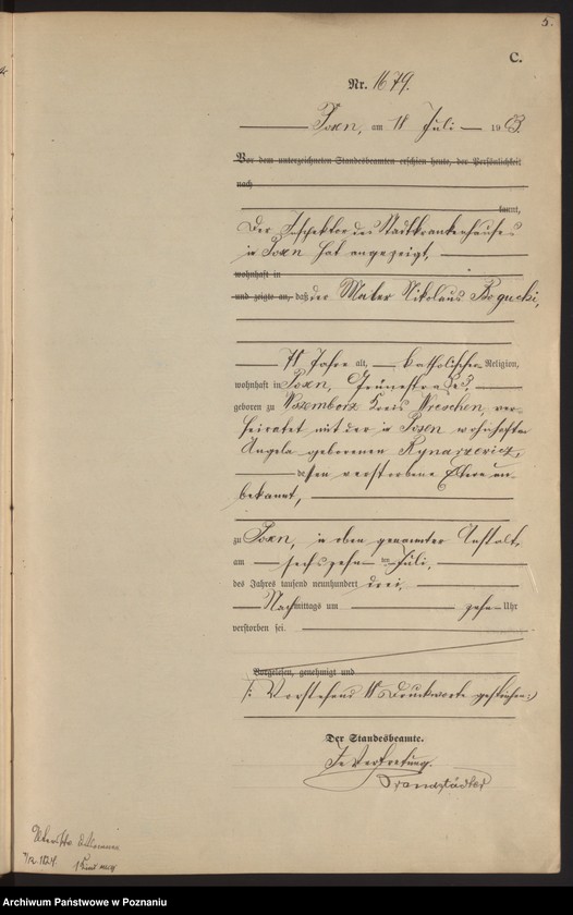 Obraz 8 z jednostki "Księga zgonów tom IV"