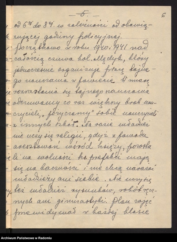 Obraz 10 z kolekcji "Tajne nauczanie w Radomiu w czasie II wojny światowej111"