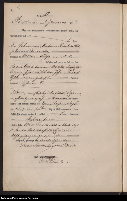 Obraz 15 z jednostki "Księga urodzeń t. I"