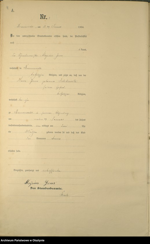 image.from.unit.number "Geburts-Haupt-Register Nr 1 - 72"