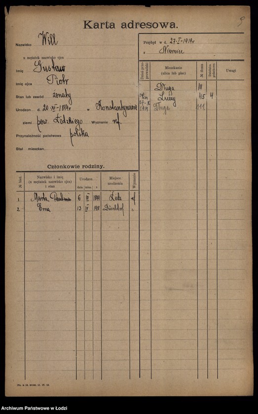 Obraz 11 z jednostki "[Spis ludności Łodzi] Wiktoszewska - Wilde"
