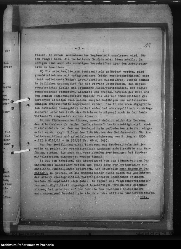 Obraz 15 z jednostki "Zarządzenia i sprawozdania w sprawie wykorzystania kredytów na umocnienie niemczyzny nad granicami państwa"