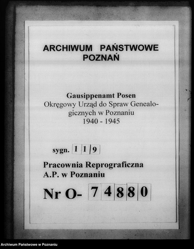 Obraz 1 z jednostki "[Zorganizowanie Powiatowego Urzędu do Spraw Genealogicznych w Łodzi]"