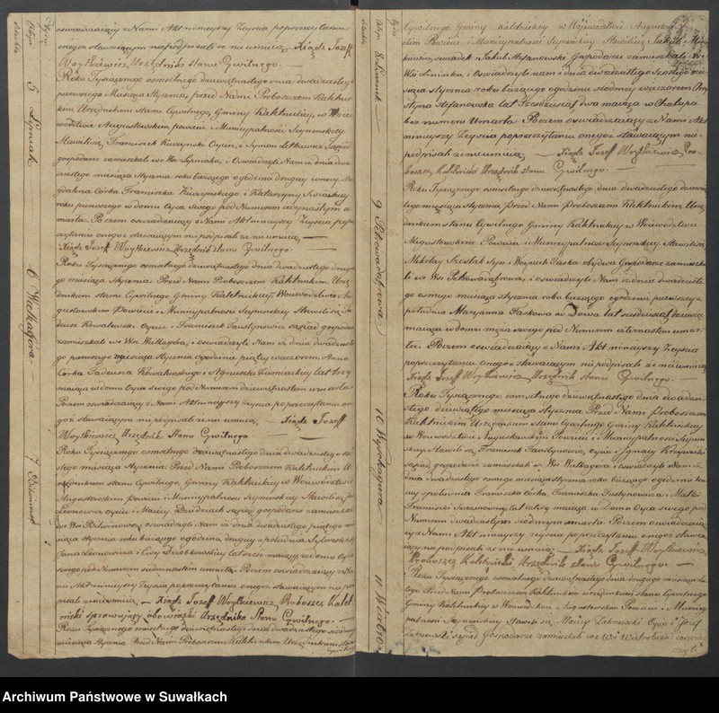 Obraz 4 z jednostki "Akta Zeszłych Gminy Kaletnickiey, od 1-go Stycznia Roku 1819 r. do ostatniego dnia Grudnia tegoż Roku"
