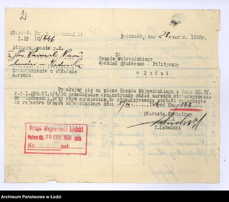 Obraz 5 z jednostki "[Składy osobowe zarządów różnych stowarzyszeń pow. Radomsko]"