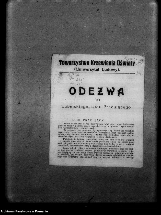 image.from.unit.number "Wybory do Sejmu i Rady Miejskiej - Poznań, Warszawa, Wilno: porządek obrad, odezwy, apele, postulaty, afisze wybocze, listy kandydatów oraz wskazówki dla uczestników plebiscytu na Górnym Śląsku a także statut Komitetu Remigracyjnego w Poznaniu"