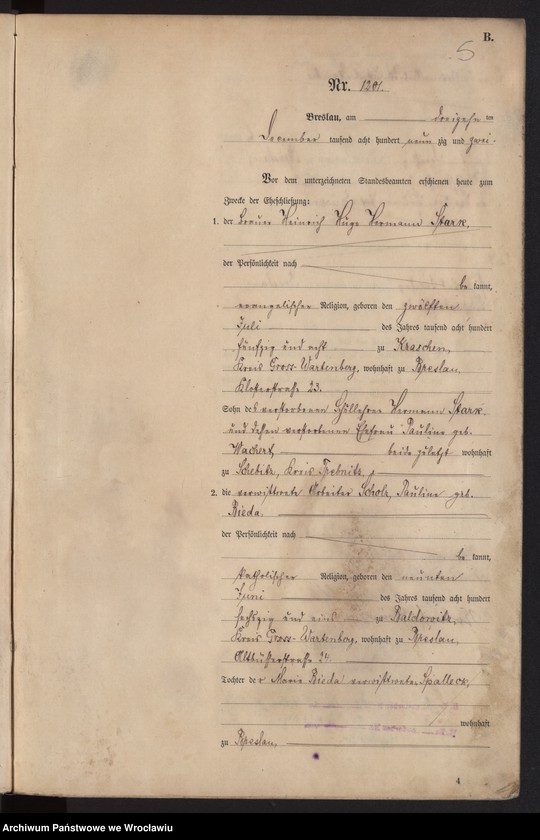 image.from.unit.number "Heiraths-Haupt-Register Breslau II 1892 Band 7"