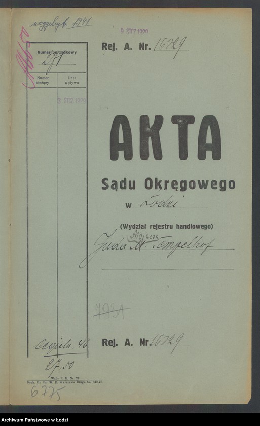 Obraz 2 z jednostki "Juda Mojżesz Tempelhof – sprzedaż podszewek"