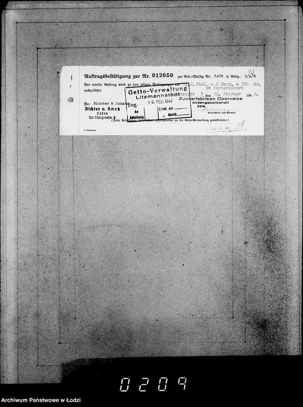 Obraz 6 z jednostki "Aufträge [Lieferscheinen und Rechnungen] 12596-12650 Lebensmitteleinkauf 5/Mü"