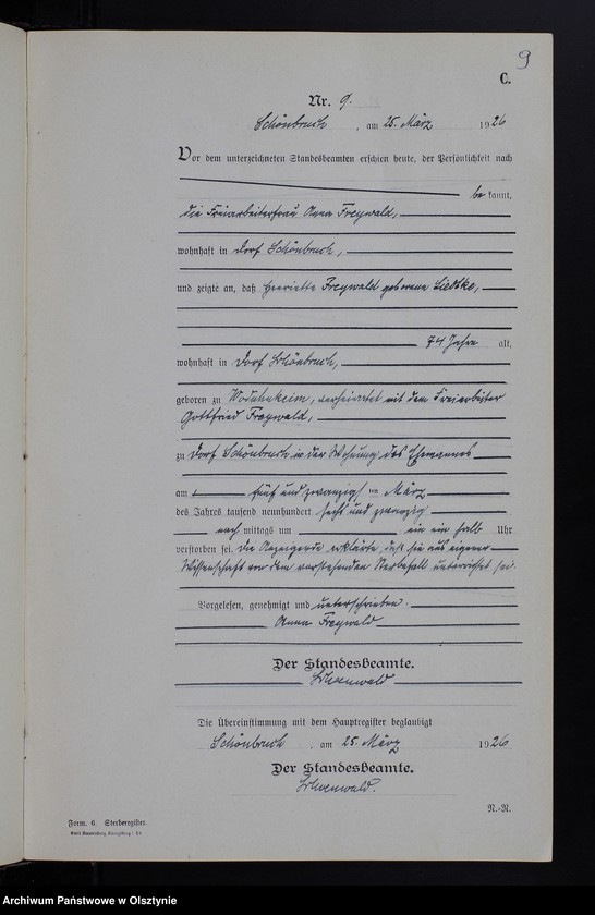 image.from.unit.number "Sterbe-Neben-Register Nr 1 - 43"