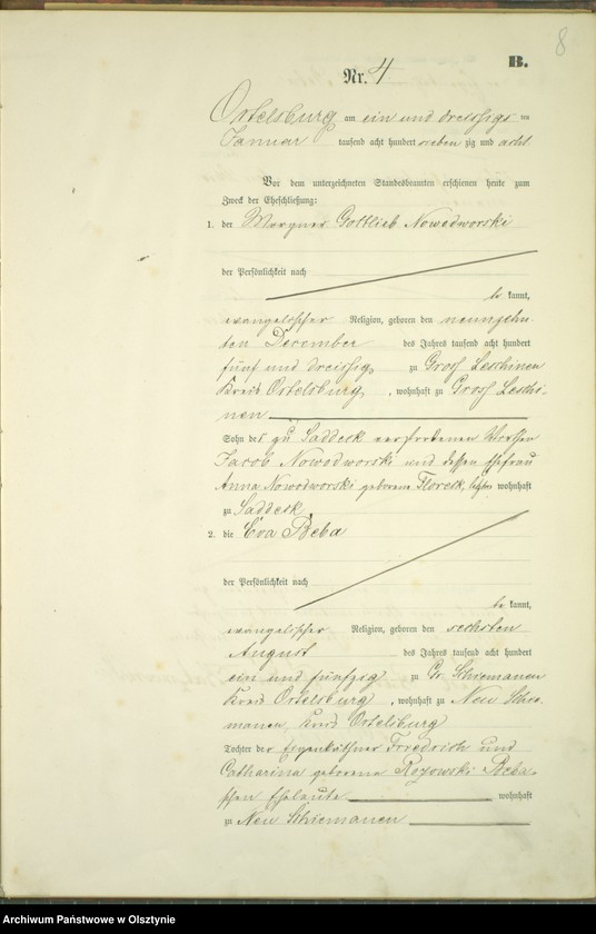 image.from.unit.number "Heiraths-Haupt Register Nr 1 - 21"